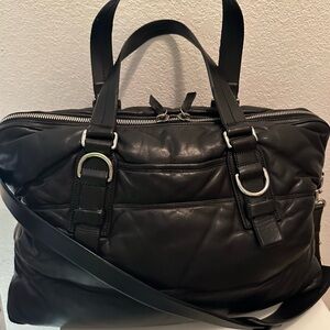 Coach Black Nappa Leather Travel bag